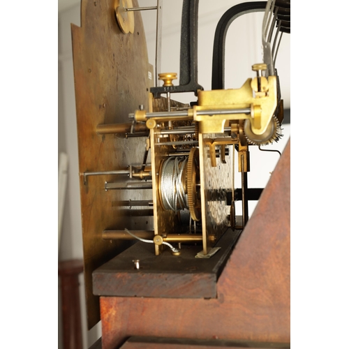 910 - REID. AN EDWARDIAN MAHOGANY THREE TRAIN WEIGHT DRIVEN QUARTER CHIMING LONGCASE CLOCK the 10