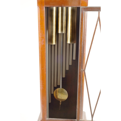 910 - REID. AN EDWARDIAN MAHOGANY THREE TRAIN WEIGHT DRIVEN QUARTER CHIMING LONGCASE CLOCK the 10