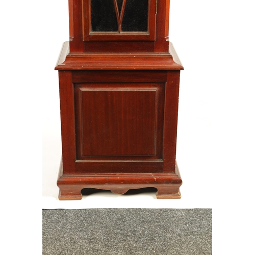 910 - REID. AN EDWARDIAN MAHOGANY THREE TRAIN WEIGHT DRIVEN QUARTER CHIMING LONGCASE CLOCK the 10