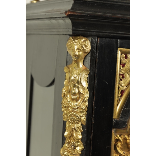 924 - ROBERT HENDERSON, LONDON A GEORGE III EBONISED AND ORMOLU MOUNTED BRACKET CLOCK the classic bell top... 