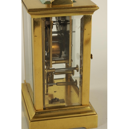 930 - W. BATTY, LONDON. A VERY RARE LATE 19TH CENTURY FRENCH LACQUERED BRASS CARRIAGE CLOCK TIMEPIECE WITH... 