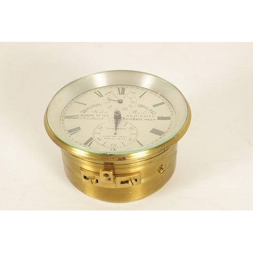 933 - JOHN POOLE, MAKER TO THE ADMIRALTY, FENCHURCH. LONDON. A LATE 19TH CENTURY MARINE CHRONOMETER the br... 