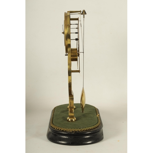 948 - A 19TH CENTURY FRENCH SKELETON CLOCK the brass pierced frame supporting a 4.5