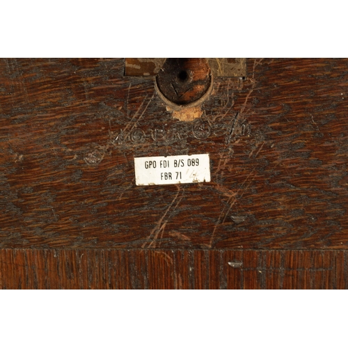 955 - AN EARLY 20TH CENTURY SILENT ELECTRIC CLOCK CO. MASTER CLOCK the oak glazed case enclosing an electr... 