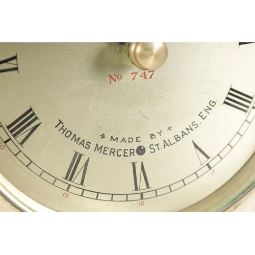 970 - THOMAS MERCER, ST. ALBANS. NO. 747. A 12V ELECTRICALLY WOUND MARINE CHRONOMETER MASTER CLOCK WITH SL... 