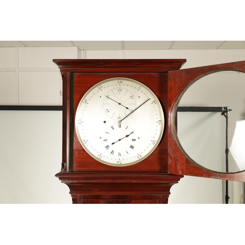 971 - A FINE REGENCY FIGURED MAHOGANY LONGCASE OBSERVATORY REGULATOR CLOCK the substantial case with a mou... 