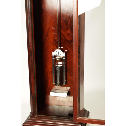 971 - A FINE REGENCY FIGURED MAHOGANY LONGCASE OBSERVATORY REGULATOR CLOCK the substantial case with a mou... 