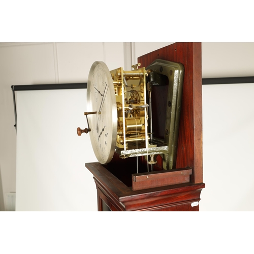 971 - A FINE REGENCY FIGURED MAHOGANY LONGCASE OBSERVATORY REGULATOR CLOCK the substantial case with a mou... 