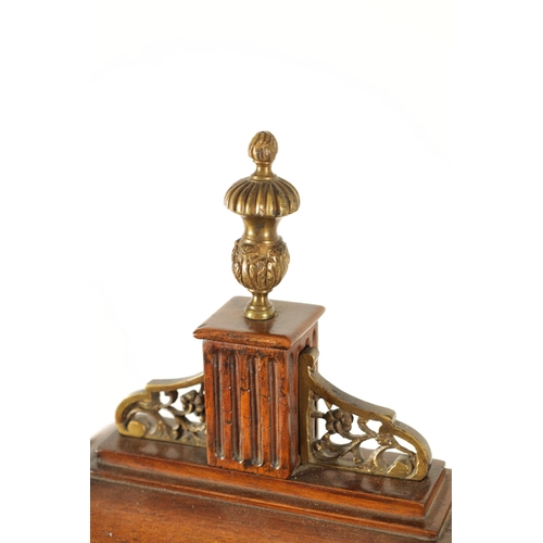 975 - JOHN MONKHOUSE, LONDON. A VERY RARE GEORGE III FOUR TRAIN MUSICAL BRACKET CLOCK the walnut case with... 