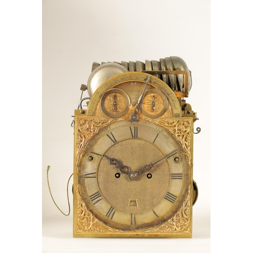 975 - JOHN MONKHOUSE, LONDON. A VERY RARE GEORGE III FOUR TRAIN MUSICAL BRACKET CLOCK the walnut case with... 