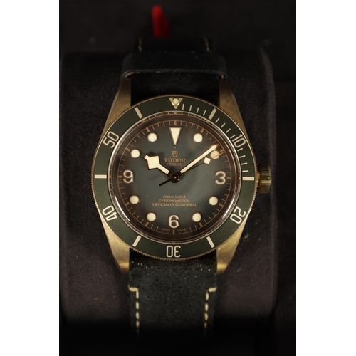 328 - A GENTLEMAN'S TUDOR BLACK BAY BRONZE AUTOMATIC WRIST WATCH reference no. 79250BA, fitted with the or... 