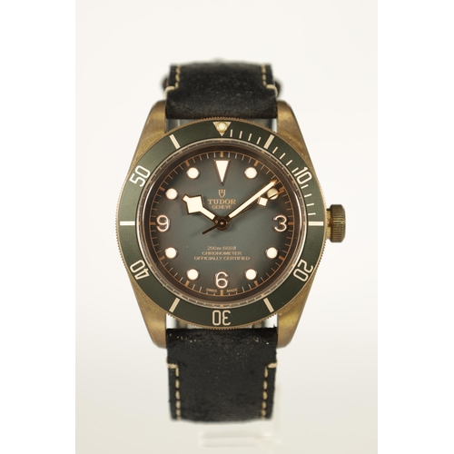 328 - A GENTLEMAN'S TUDOR BLACK BAY BRONZE AUTOMATIC WRIST WATCH reference no. 79250BA, fitted with the or... 