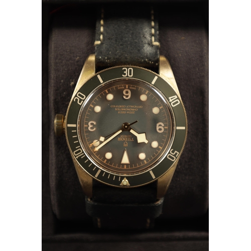 328 - A GENTLEMAN'S TUDOR BLACK BAY BRONZE AUTOMATIC WRIST WATCH reference no. 79250BA, fitted with the or... 