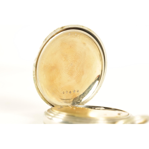 329 - A RARE EARLY 20TH CENTURY SWISS EIGHT DAY OPEN FACE POCKET WATCH the nickel case enclosing a white e... 