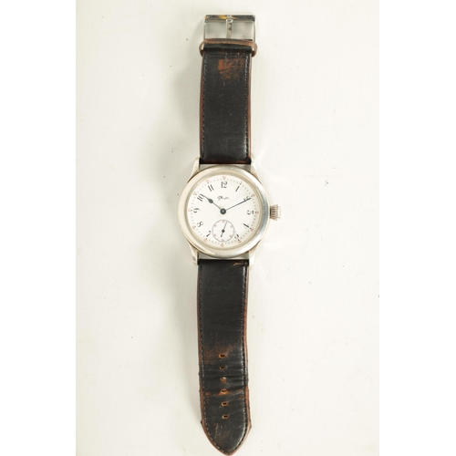 334 - A 20TH CENTURY OVERSIZED WRISTWATCH BY TIFFANY & CO. NEW YORK NUMBERED 71622 with steel case enclosi... 