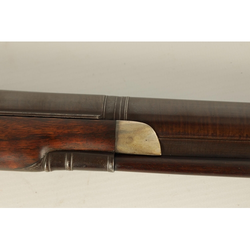 373 - AN EARLY 19TH CENTURY 13 BORE SINGLE BARREL PERCUSSION SHOTGUN BY PATRIC, LIVERPOOL with twist brown... 