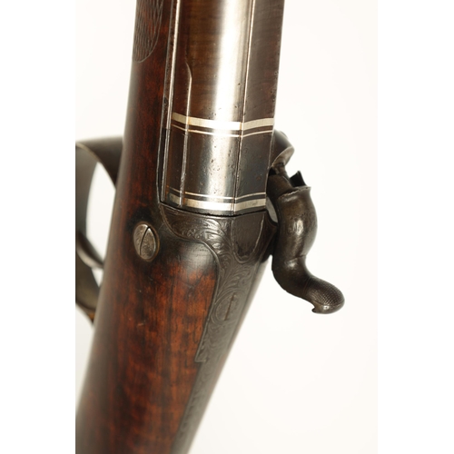 373 - AN EARLY 19TH CENTURY 13 BORE SINGLE BARREL PERCUSSION SHOTGUN BY PATRIC, LIVERPOOL with twist brown... 