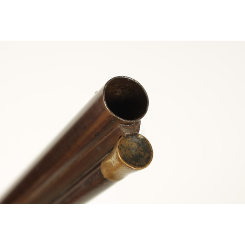 373 - AN EARLY 19TH CENTURY 13 BORE SINGLE BARREL PERCUSSION SHOTGUN BY PATRIC, LIVERPOOL with twist brown... 