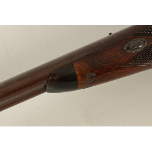 382 - GILBY PATENT, A RARE 19TH CENTURY DOUBLE PERCUSSION BREACH LOADING RIFLE having twist browned barrel... 