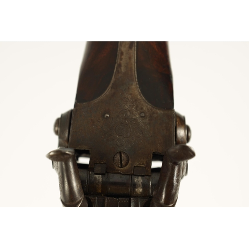 382 - GILBY PATENT, A RARE 19TH CENTURY DOUBLE PERCUSSION BREACH LOADING RIFLE having twist browned barrel... 