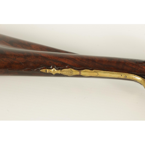 393 - AN EARLY 18TH CENTURY FRENCH 13 BORE FLINTLOCK SPORTING GUN SIGNED THIOSSIERE FRERES with 50