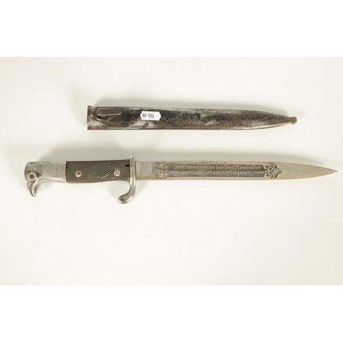 397 - A WWI GERMAN PRESENTATION BAYONET with a 