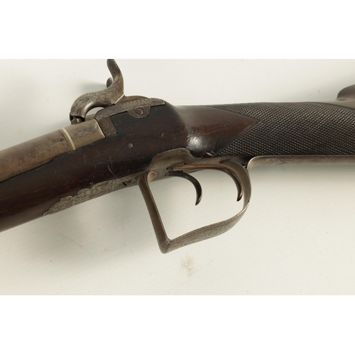 399 - RIVIéRE PATENT. AN EARLY 19TH CENTURY 16 BORE SIDE BY SIDE DOUBLE BARREL PERCUSSION SHOTGUN the brow... 