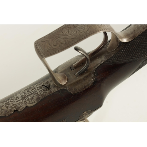 399 - RIVIéRE PATENT. AN EARLY 19TH CENTURY 16 BORE SIDE BY SIDE DOUBLE BARREL PERCUSSION SHOTGUN the brow... 