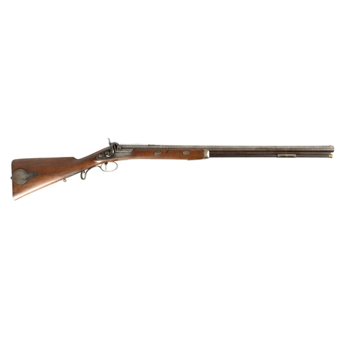 401 - THOMAS BAKER, FLEET STREET, LONDON. A MID 19TH CENTURY 13 BORE BIG GAME PERCUSSION RIFLE with origin... 