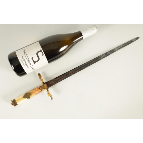 407 - A SHIPMANS DIRK with marine ivory handle (51cm overall )