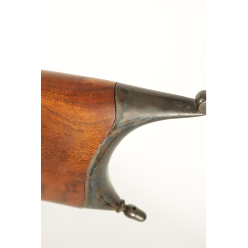 411 - A 19TH CENTURY PERCUSSION GALLERY GUN BY CARL STIEGELE, MUNCHEN with browned octagonal sighted barre... 