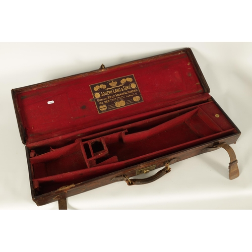 414 - A LEATHER BOUND SHOTGUN CASE BY JOSEPH LANG & SON, LONDON made for 'A.G. Duncan, THE BLACK WATCH' wi... 