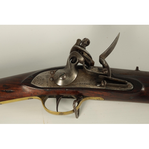 420 - AN EARLY 19TH CENTURY BROWN BESS FLINTLOCK MUSKET BY EZEKIEL BAKER WITH ORIGINAL BAYONET with browne... 