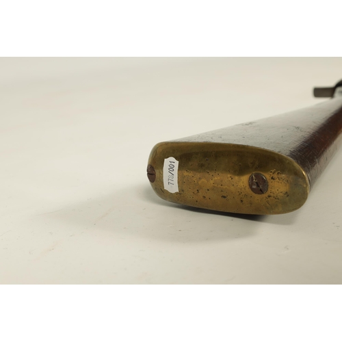 424 - A MID 19TH CENTURY ENFIELD 1859 PATTERN THREE BAND PERCUSSION MUSKET fitted a full stock with flat s... 