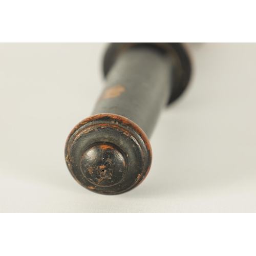 425 - A GEORGE III EBONISED MILITARY OFFICER'S TRUNCHEON DATED 1812 bearing the Royal Coat of Arms for Geo... 