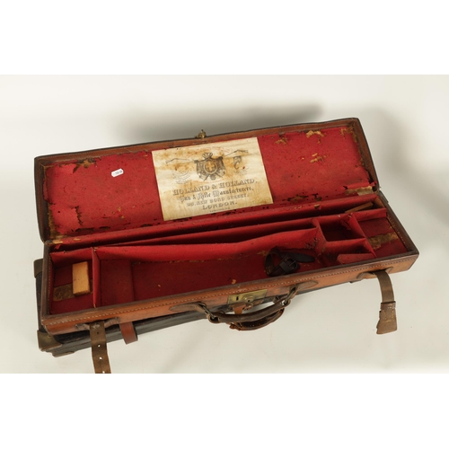 426 - A LEATHER BOUND SHOTGUN CASE BY HOLLAND & HOLLAND, LONDON with fitted interior, original label and b... 