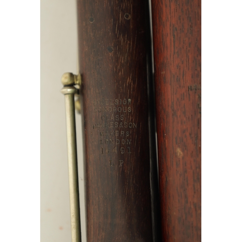 106 - AN EARLY 20TH CENTURY HAWKES & SON LONDON, EXCELSIOR SONORUS CLASS HARDWOOD BASSOON numbered 15491 L... 