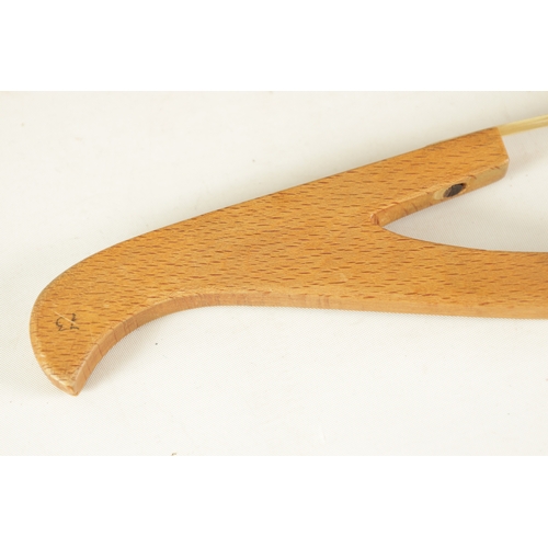 122 - A BULGARIAN MAPLE WOOD GUSLE AND BOW(68cm overall.)