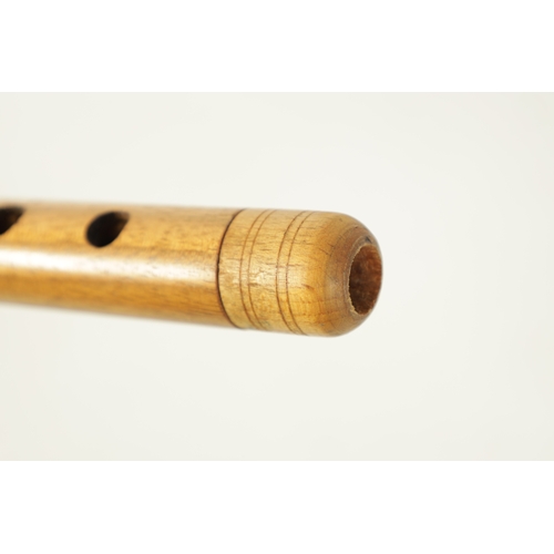 124 - THREE SHAWMS OF VARIED DESIGN comprised of an ebonised ringed design, a plain design double reed, al... 