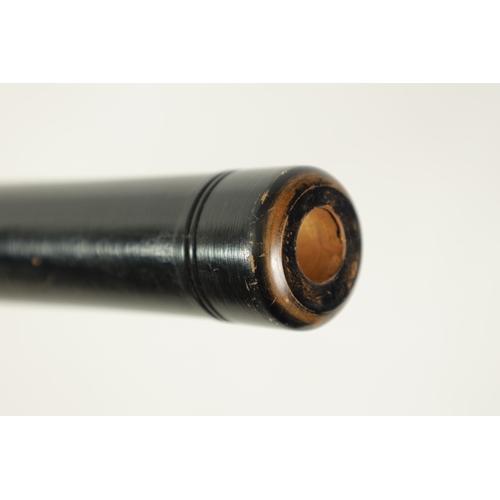 124 - THREE SHAWMS OF VARIED DESIGN comprised of an ebonised ringed design, a plain design double reed, al... 