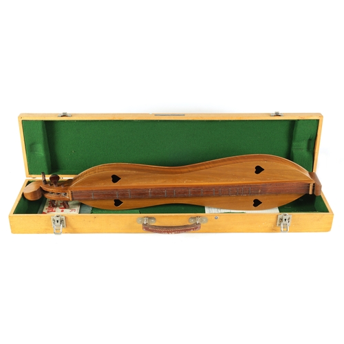 151 - AN APPALACHIAN DULCIMER BY HOMER C. LEDFORD Having four wire strings and hardwood finger board on ye... 