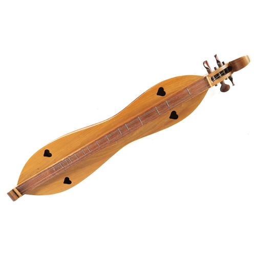 151 - AN APPALACHIAN DULCIMER BY HOMER C. LEDFORD Having four wire strings and hardwood finger board on ye... 