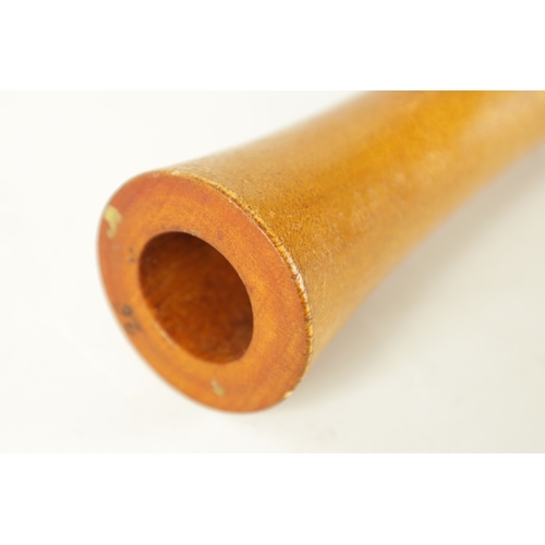 2 - A 20TH CENTURY FLUTE PIPE BY ERIC MOULDER handmade from fruitwood, eight holes, bearing impressed ma... 