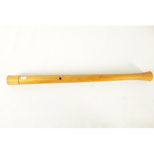 2 - A 20TH CENTURY FLUTE PIPE BY ERIC MOULDER handmade from fruitwood, eight holes, bearing impressed ma... 