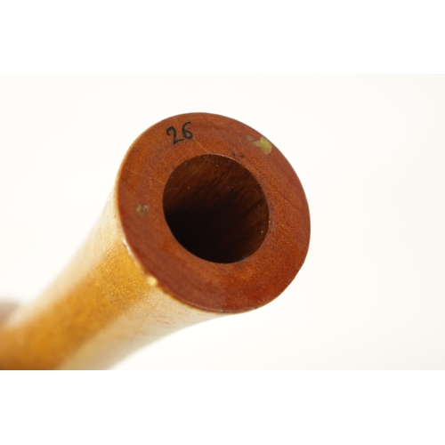 2 - A 20TH CENTURY FLUTE PIPE BY ERIC MOULDER handmade from fruitwood, eight holes, bearing impressed ma... 