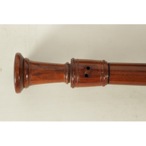 22 - A CASED HANS COOLSMA BRESSAN RECORDER, low pitch, made from palisander rosewood.(47.4cm overall)... 