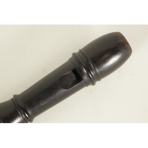 24 - A ROSEWOOD DOLMETSCH DECANT RECORDER(33.8cm overall)