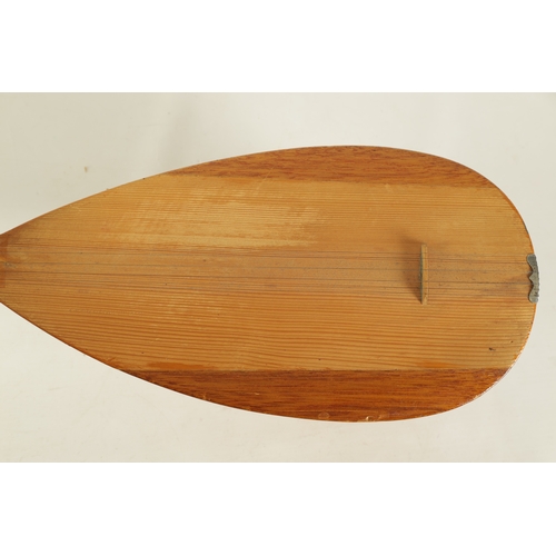 26 - A TURKISH SAZ with long finger board and shaped neck(118cm overall)