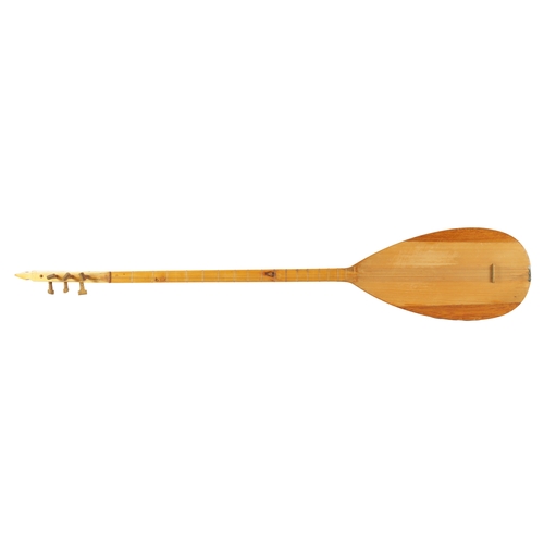 26 - A TURKISH SAZ with long finger board and shaped neck(118cm overall)