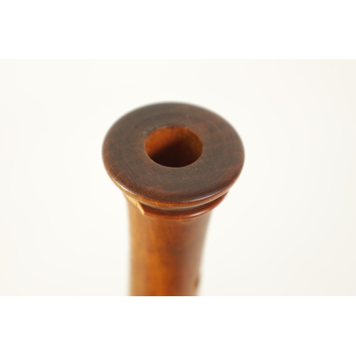 32 - A TWO PIECE HOPF SOPRANO RECORDER turned in maple with impressed makers marks.(33cm overall.)... 